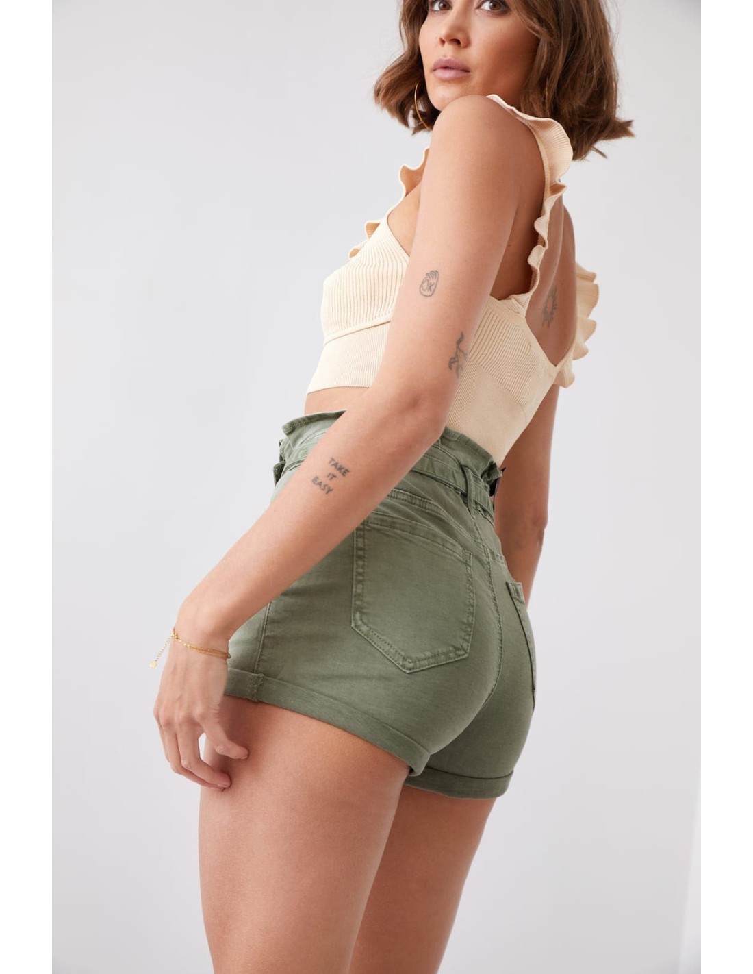 Khaki denim shorts 66000 - Online store - Boutique